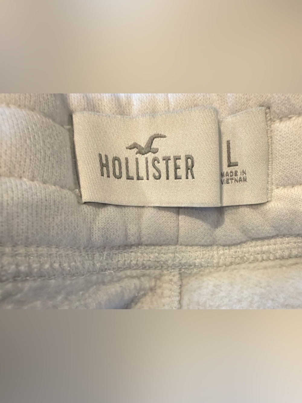 Hollister white Sweatpants with Logo Tag - Picture 3 of 3